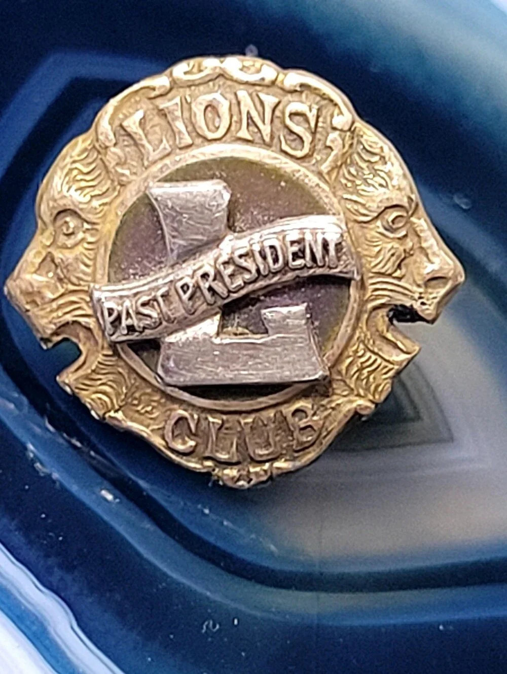 10k Lions Club Past President Pin - Gold Tone